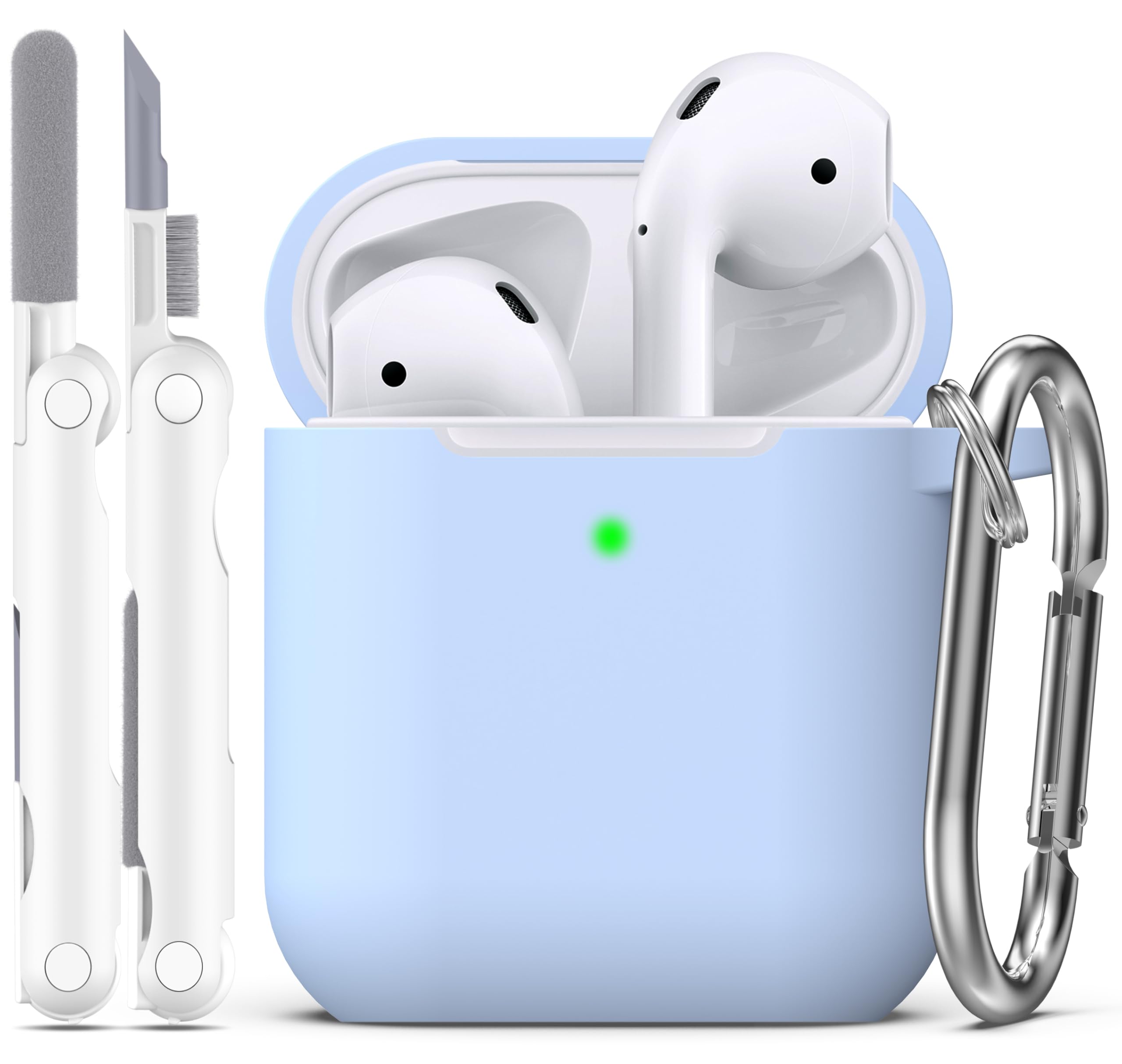 R-fun Funda para AirPods 4 con Kit de Limpieza, Case de Silicona Suave con Llavero, Funda Protectora Completa para Hombres y Mujeres, Compatible con Apple Latest Airpods 4th, Rojo — view 37