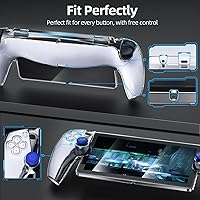 Vista 2 de Funda protectora mejorada para PlayStation Portal con protector de pantalla y joysticks, funda de policarbonato duro ultra transparente