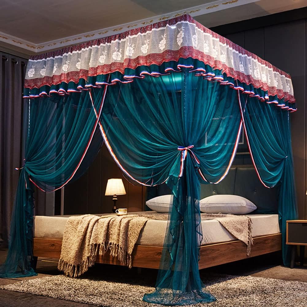 Ciel de lit avec trois ouvertures pour lit décoratif style princesse à baldaquin
