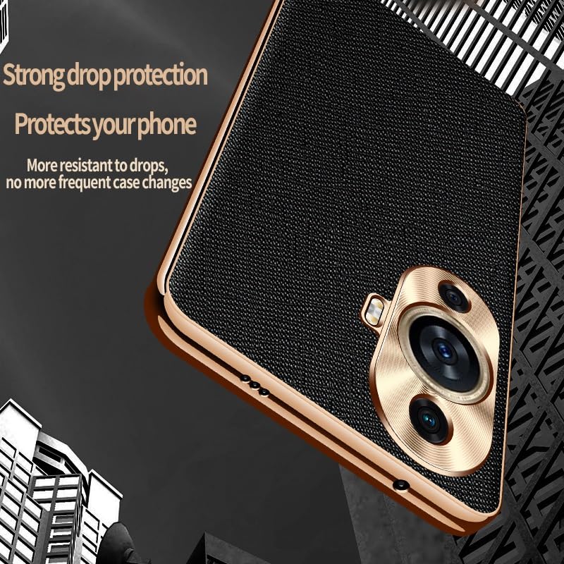 Coque Huawei Nova 11 antichoc fine revêtement cuir de qualité