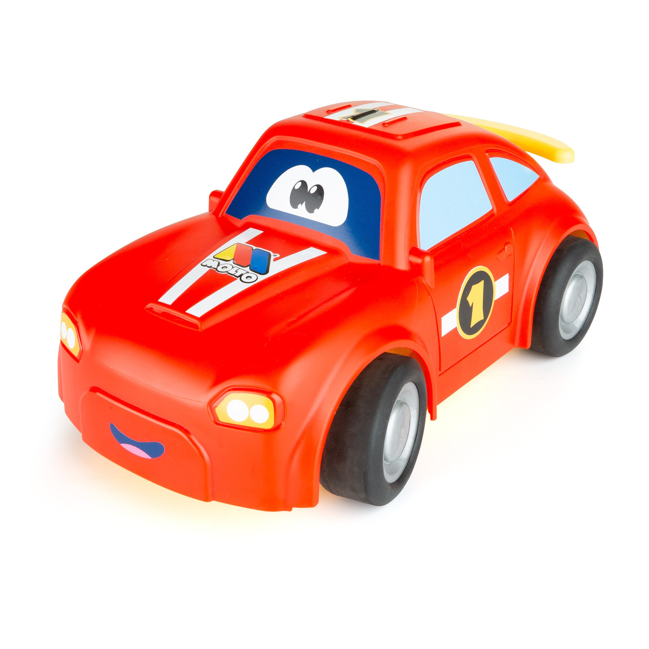 MOLTO - Coche de Control Remoto Veloce RC | Coche Teledirigido Escala 1:​14, Mando Ergonómico con Forma de Volante | Diseño de Carreras | Movimiento en 4 Direcciones | + 24 Meses