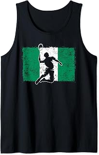 Badminton Player Nigeria Nigerian Flag Nigeria Tank Top