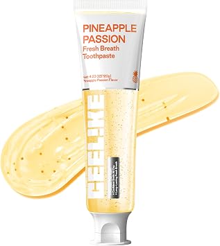Fresh Breath Toothpaste, Gentle Toothpaste for Sensitive Teeth, Complete Care Toothpaste with Unique Texture 1, Pineapple Passion