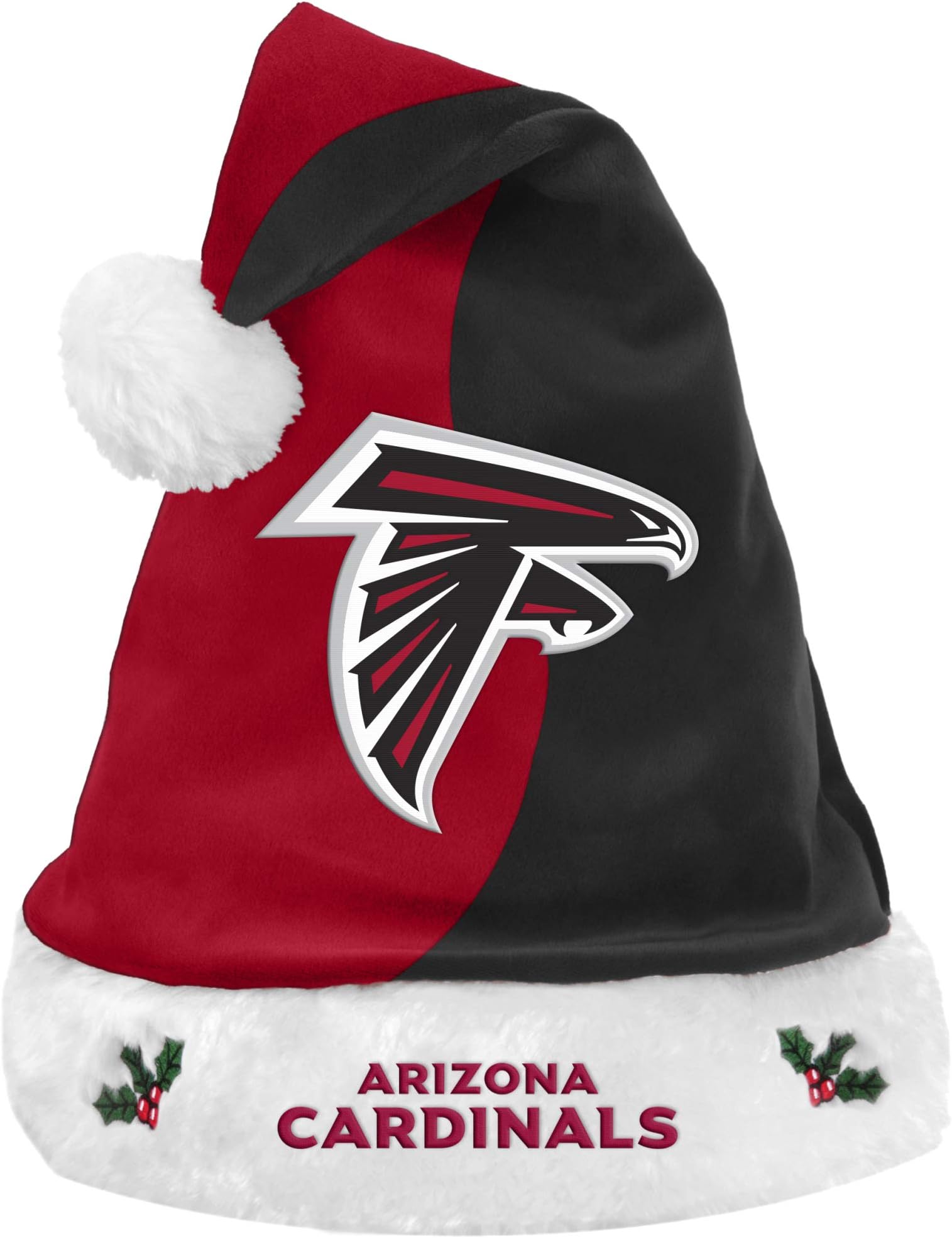 NFL Atlanta Falcons Plush Holiday Santa Hat CapPlush Holiday Santa Hat Cap, Team Color, One Size