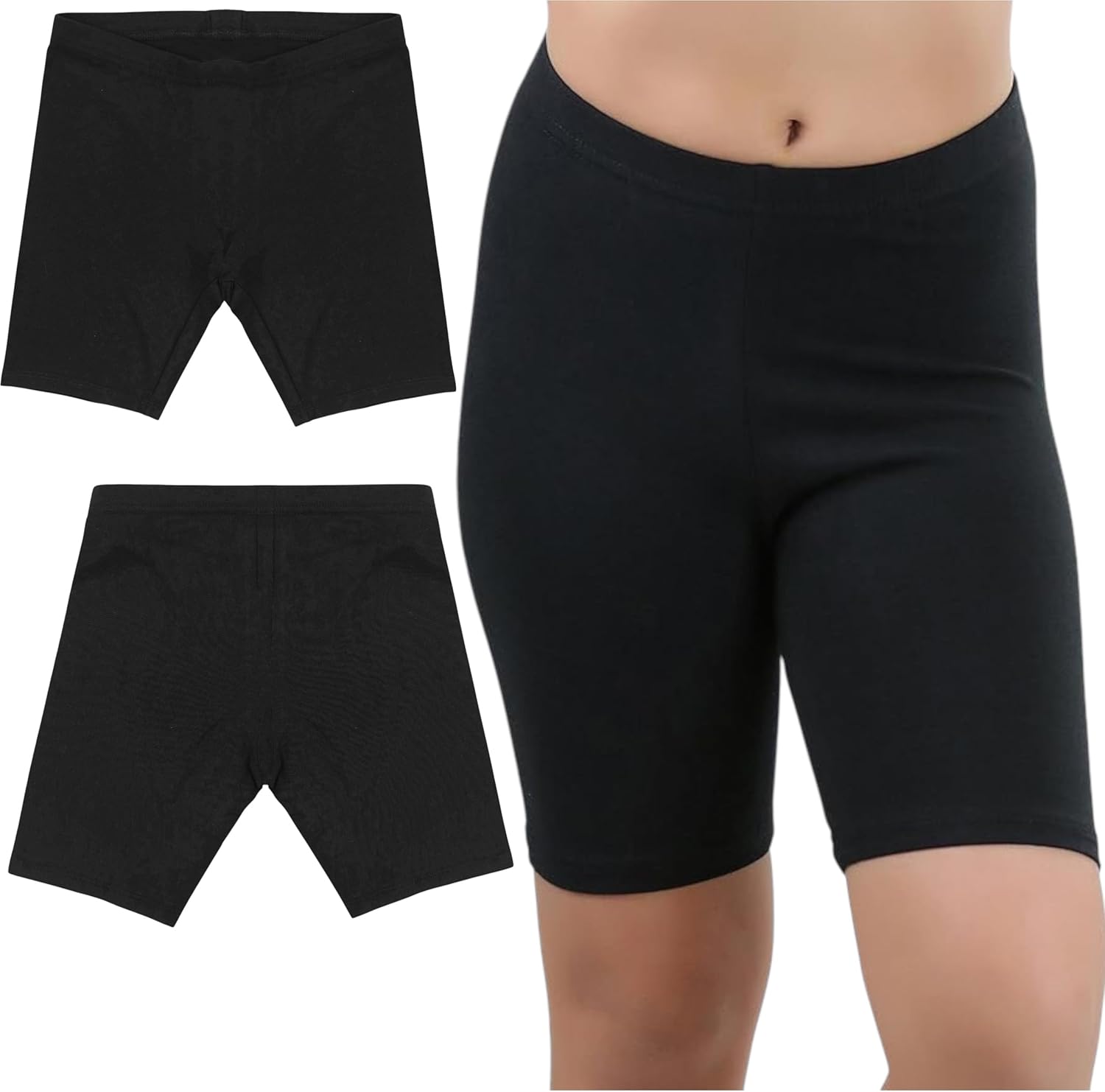 ToBeInStyle Girls' Cotton Blend Comfy Everyday Active Shorts