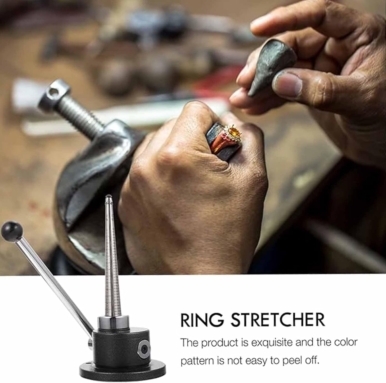 Professional Portable Ring Sizer Tool & Stretch Expander for Jewelry Repair - Accurate Sizing with 4 Scales - Essential Jewelry Making Accessories