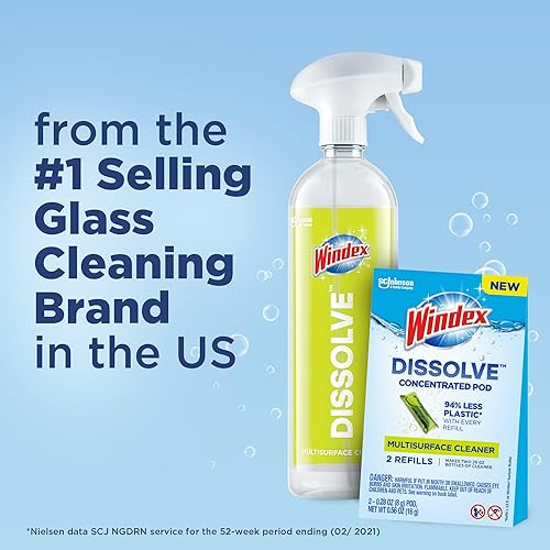 Miniatura 8 de Windex Disolver cápsulas concentradas, limpiador multisuperficie, 2 cápsulas de repuesto concentradas solubles