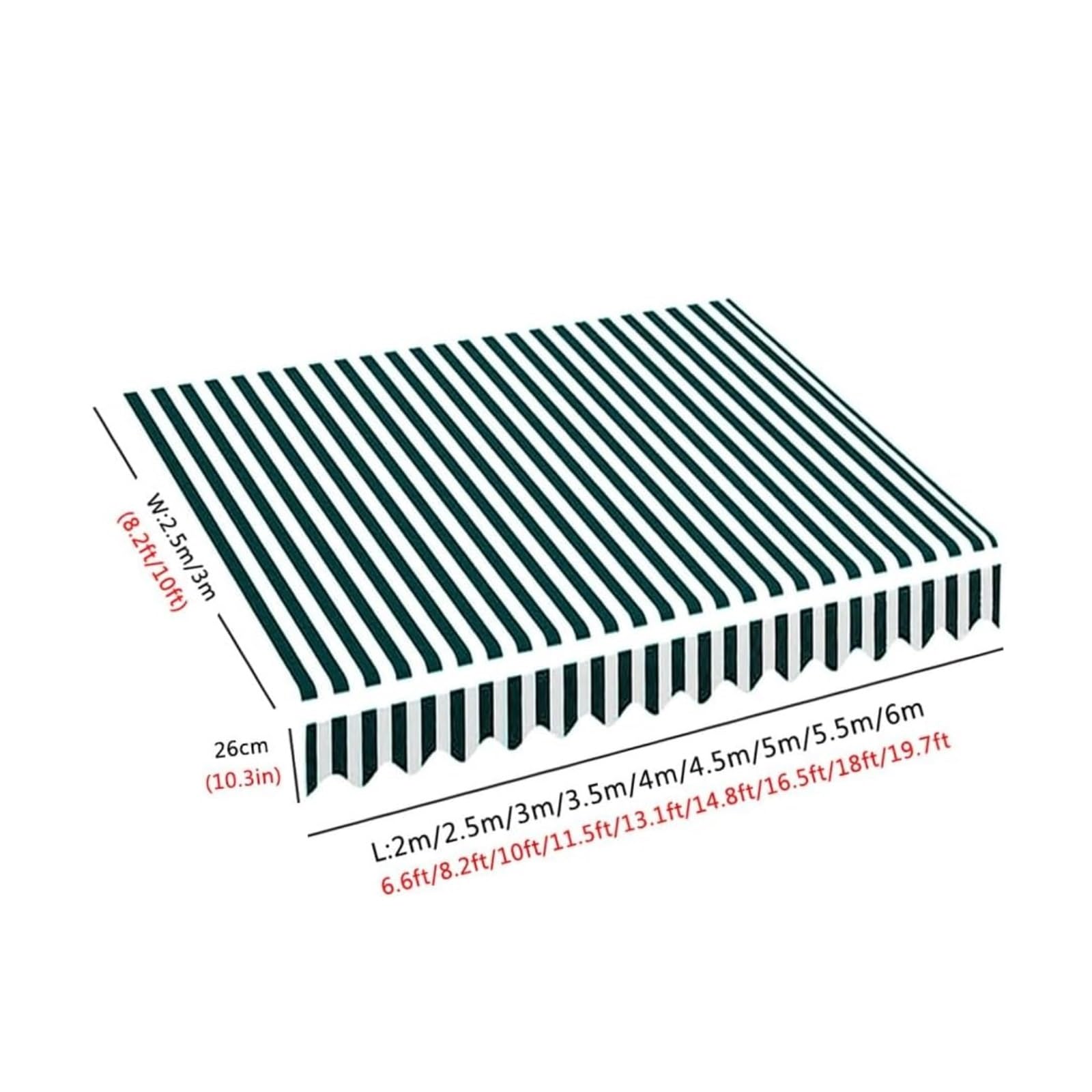 auvent Auvent extérieur rétractable de Protection UV, Tissu de Remplacement, Couverture supérieure en Polyester avec Cadre