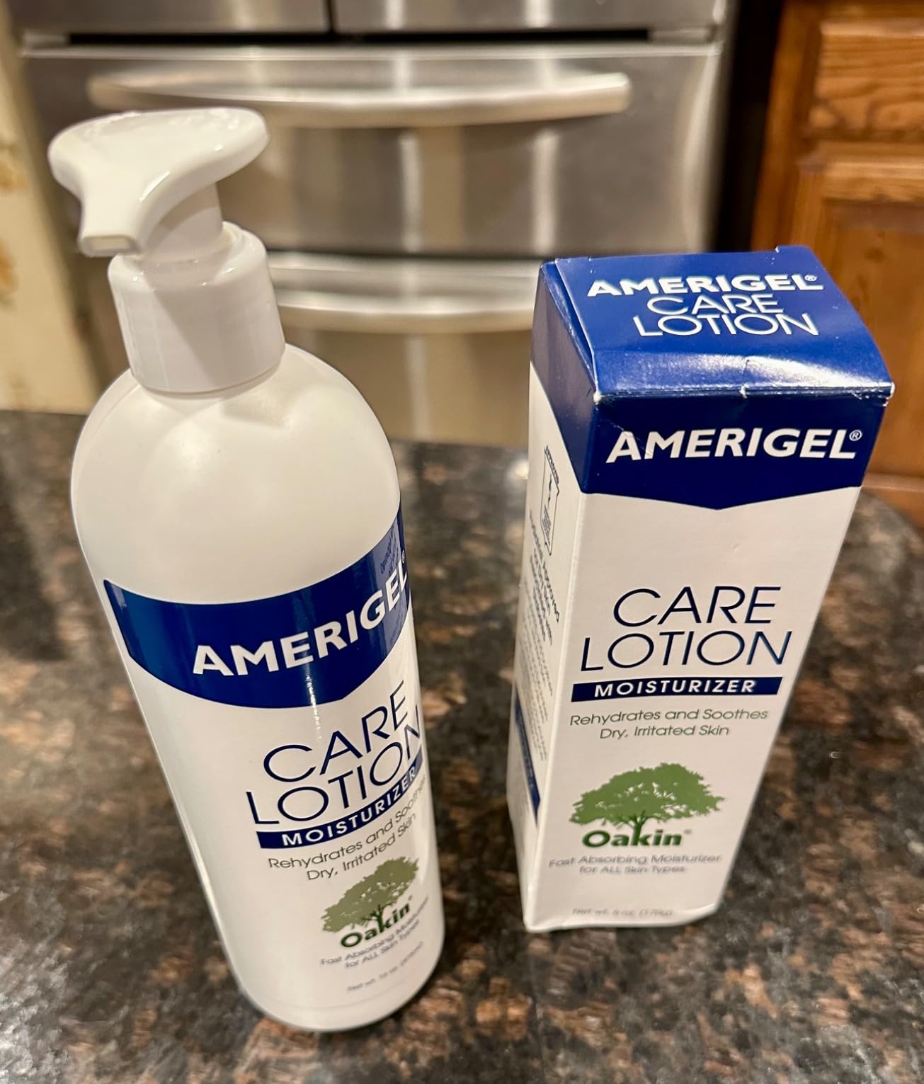 AMERIGEL Care Lotion Bundle - Hypoallergenic Moisturizer (6 oz.) Rehydrates & Soothes Dry Skin - Care Lotion for Diabetic Skin Care (16 oz.) Soothes Irritated Skin