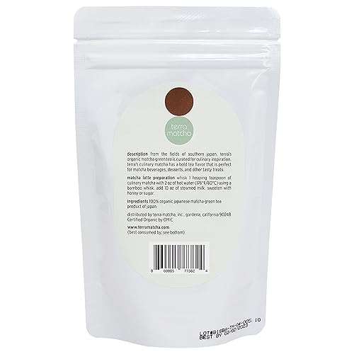 Miniatura 9 de Terra Matcha - Té verde en polvo orgánico  Auténtico grado ceremonial japonés sin azúcar y sin azúcar certificado USDA para té caliente de estilo