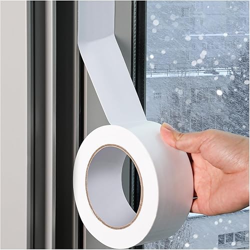 Miniatura 8 de fowong Cinta de sellado blanca para ventana cinta de sellado de ventanas sin residuos segura para la superficie se quita limpiamente 2 pulgadas x 32