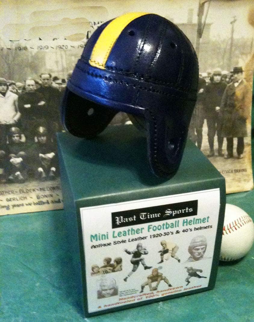 1940 Old Mini Pro Pittsburgh Leather Football Helmet (1/3 Scale)