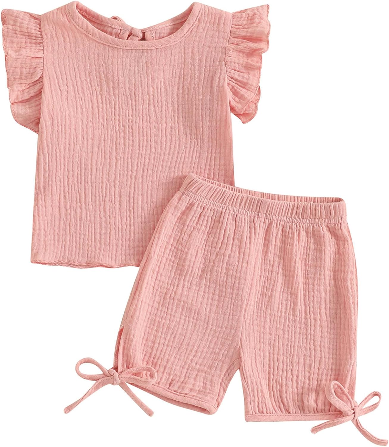 TheFound Toddler Girl Summer Outfit Floral Print Sleeveless Crew Neck Vest Tops Lace Trim Shorts Newborn Baby Clothes 1-4T