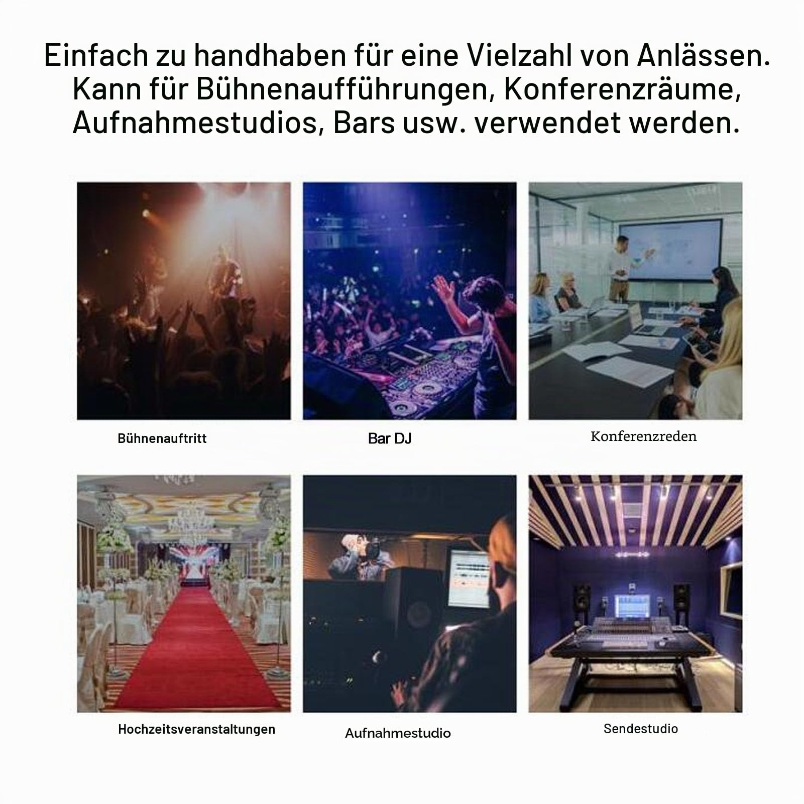 Dynamisches Schwanenhalsmikrofon für Gesangsanwendungen, 3-poliges XLR-Mikrofon, DJ-Mikrofon. Professionelles XLR-Schwanenhalsmikrofon für die Bühne