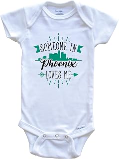 Someone in Phoenix Loves Me Phoenix AZ Skyline One Piece Baby Bodysuit