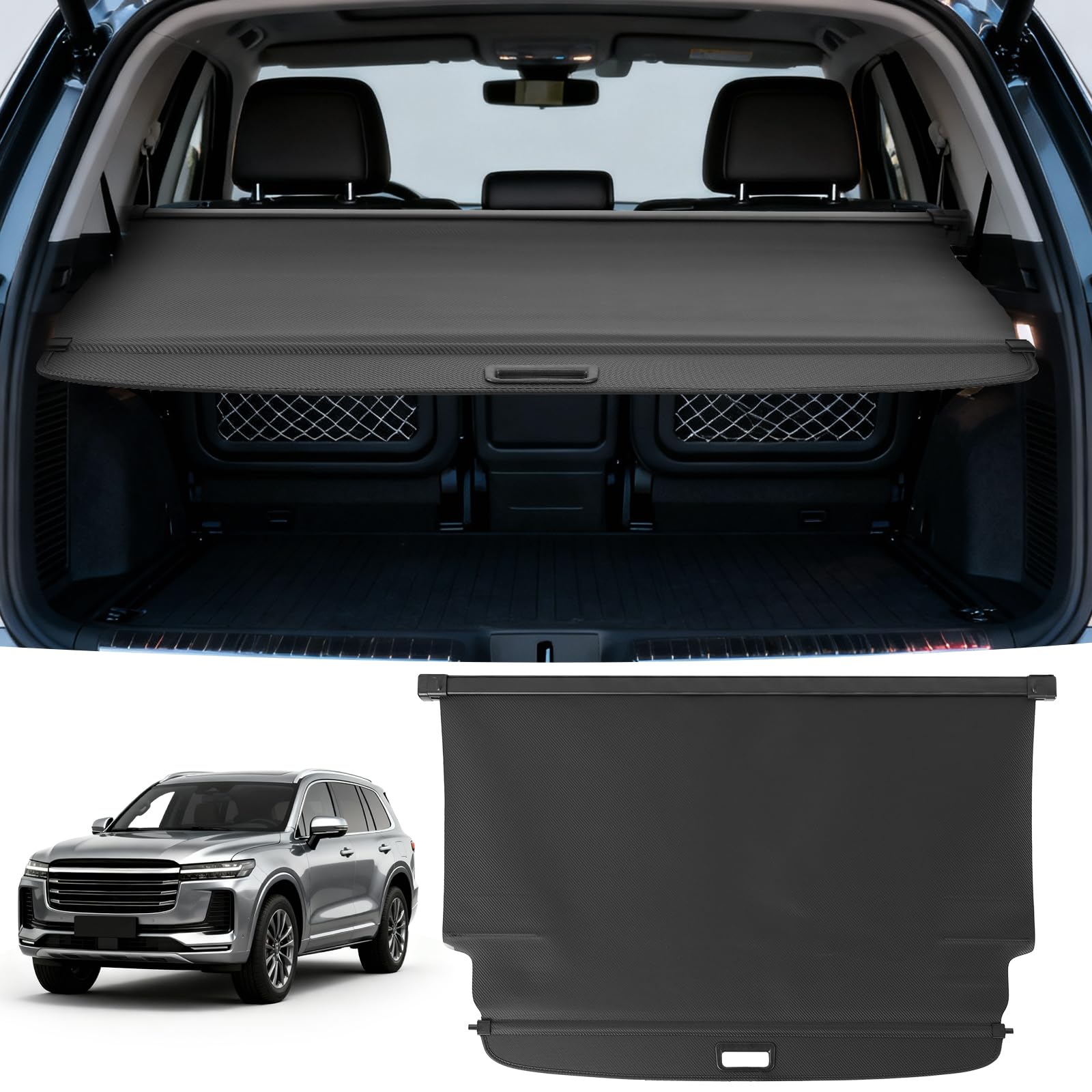 cargo cover for ford bronco 4-door 2021-2026 accessories leather retractable trunk cover security shielding shade cargo luggage cover trunk storage privacy protection luggage shade shield