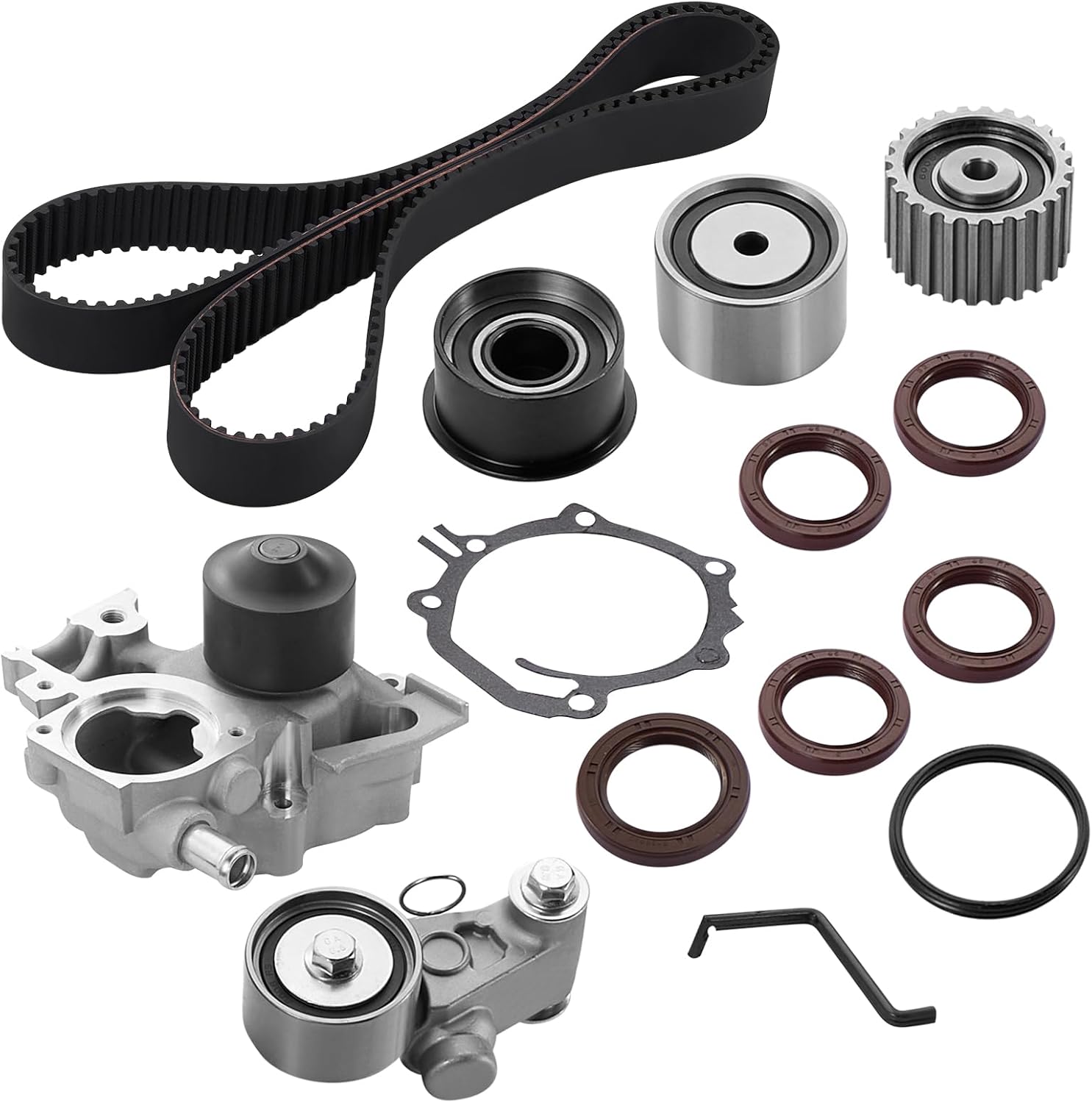 TKF-006 Engine Timing Belt Kit with Water Pump Compatible with Subaru 2006-2010 Forester, 2006-2011 Impreza, 2010-2012 Legacy, 2010-2012 Outback