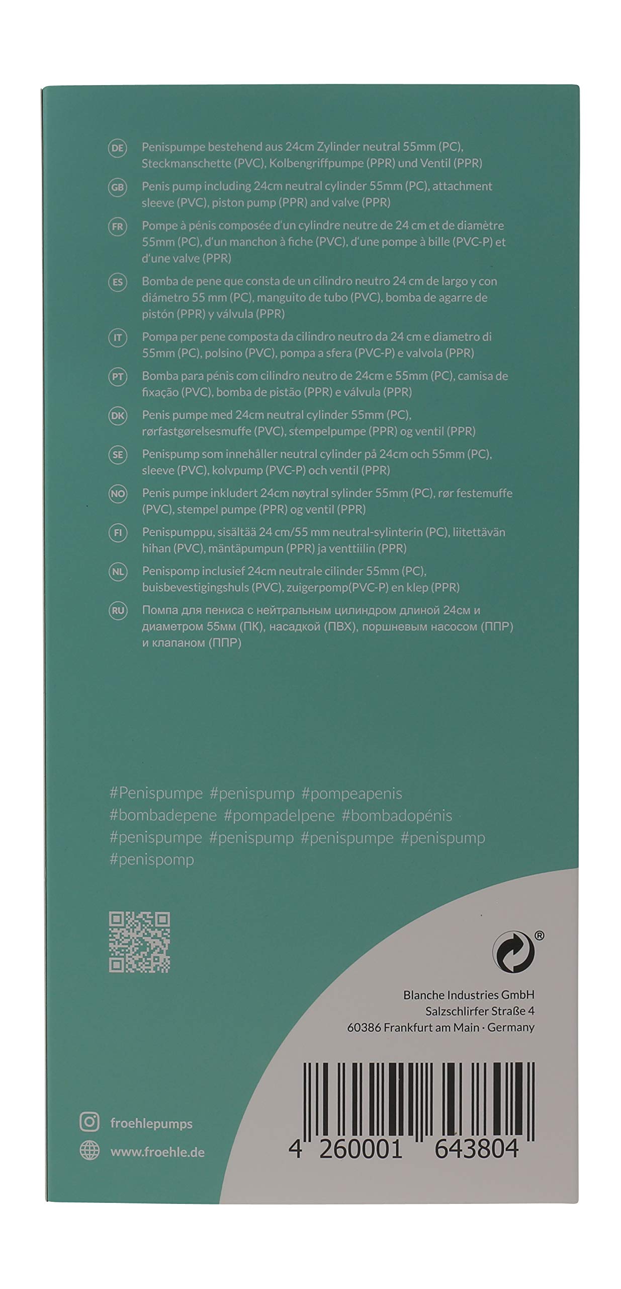 Fröhle Pompa del Pene Xl Professionale - 250 g