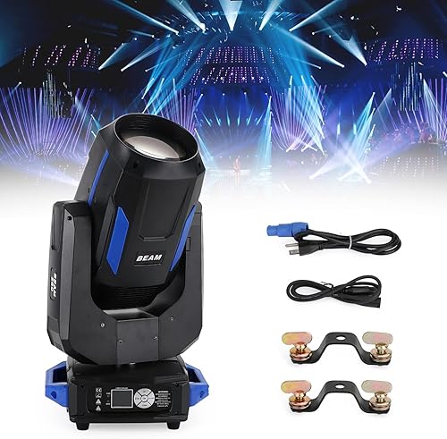 Miniatura 5 de Topteng Cabezal móvil de luz de 260 W, efecto arcoíris, luces de DJ, cabeza móvil, 260 W, 10R, luz de haz de cabeza móvil Sharpy 3 en 1, iluminación