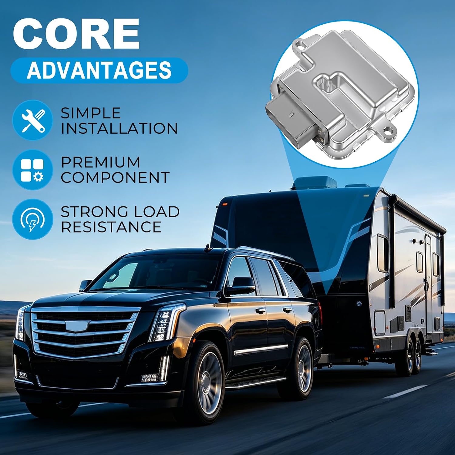 Trailer Brake Control Module TBCM Compatible with Chevy Silverado Suburban Tahoe Colorado GMC Sierra Yukon Canyon Cadillac Escalade Vehicles Replaces 23114650 23104453