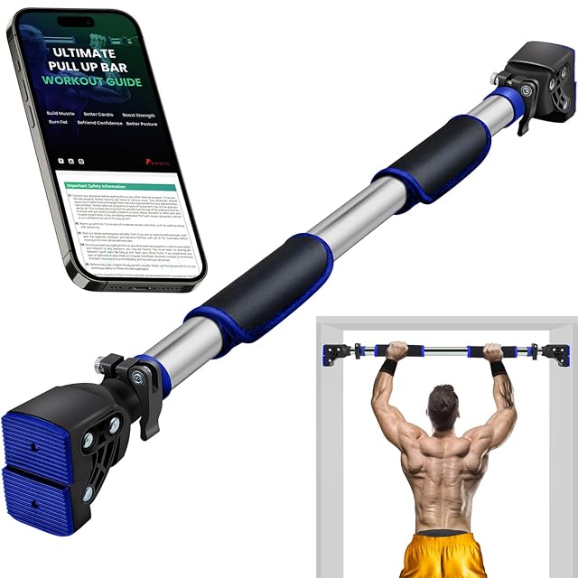 Pull Up Bar for Doorway Chin Up Bar No Screws Door Frame Width Locking Adjustable 72-97cm 28-38 in