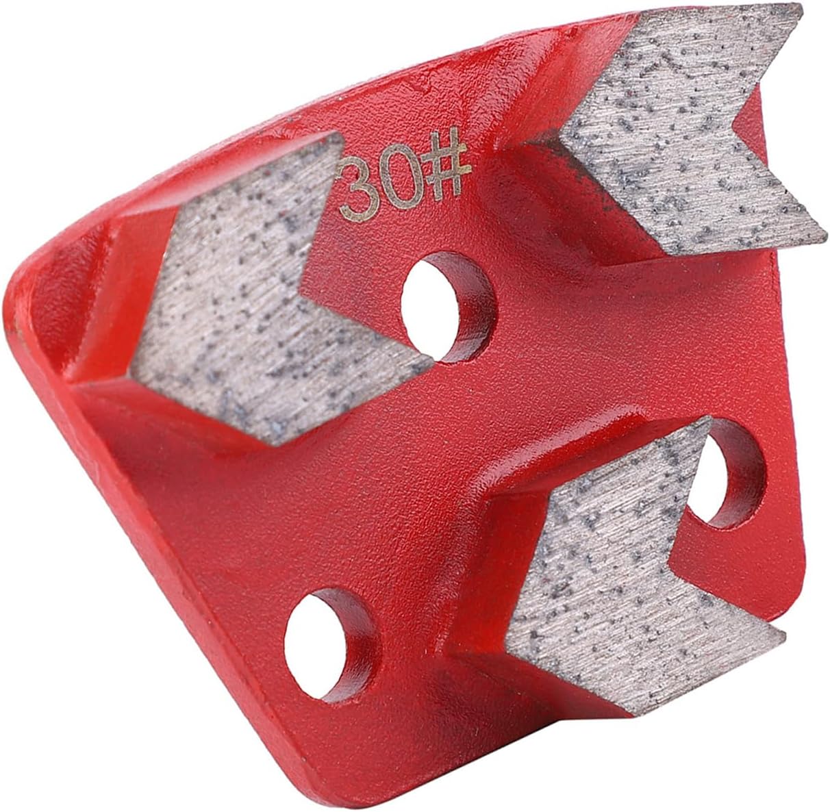 12PCS Trapezoid Floor Grinding Pad Disc 30 Grit Metal Scraper Effective Fast Grinding Tools for Concrete Cement Paint Levelling Fan Shaped Tooth