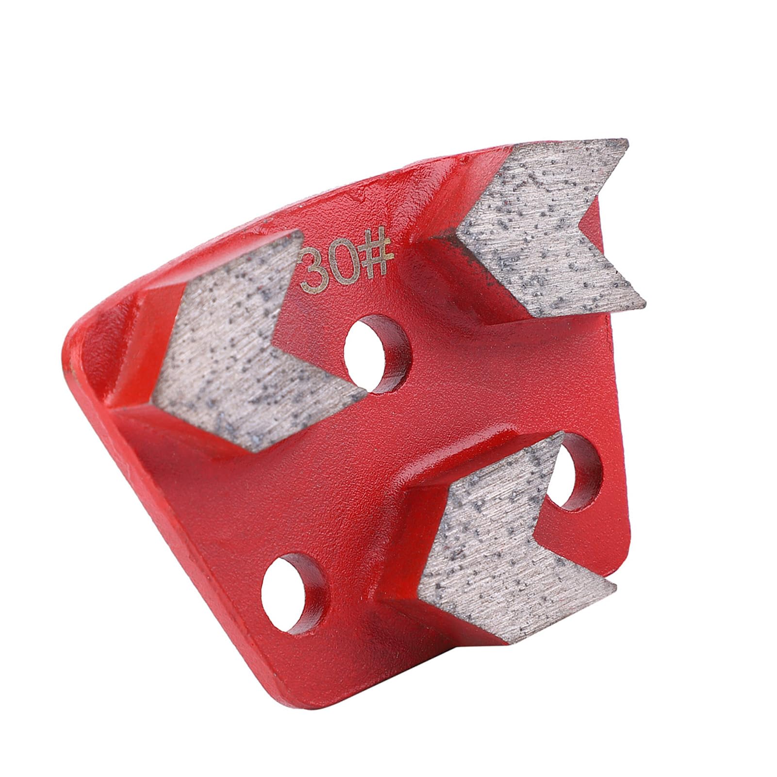 12PCS Disco de almohadilla de pulido de piso trapezoidal Rascador de metal de grano 30 Herramientas de pulido rápido efectivas for nivelación de pintura de cemento de hormigón Diente en forma de abani