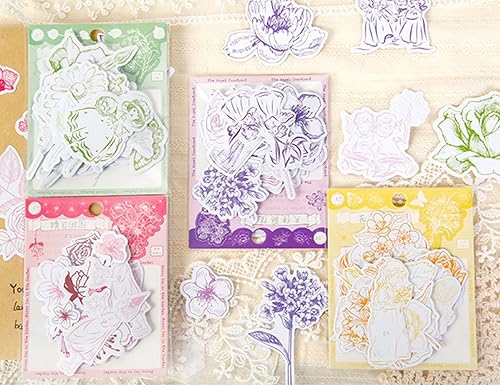 Calcomanías para álbumes de recortes, 40 unidades cada una para botellas de agua de bala basura para laptop, calcomanías estéticas de papel