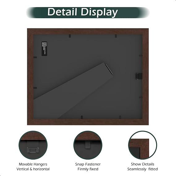 FrameWorks 8.5x11 Classic Wooden Document Frames Tempered Glass/Mahogany / 2-Pack