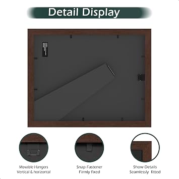 FrameWorks 8.5x11 Classic Wooden Document Frames Tempered Glass/Mahogany / 2-Pack