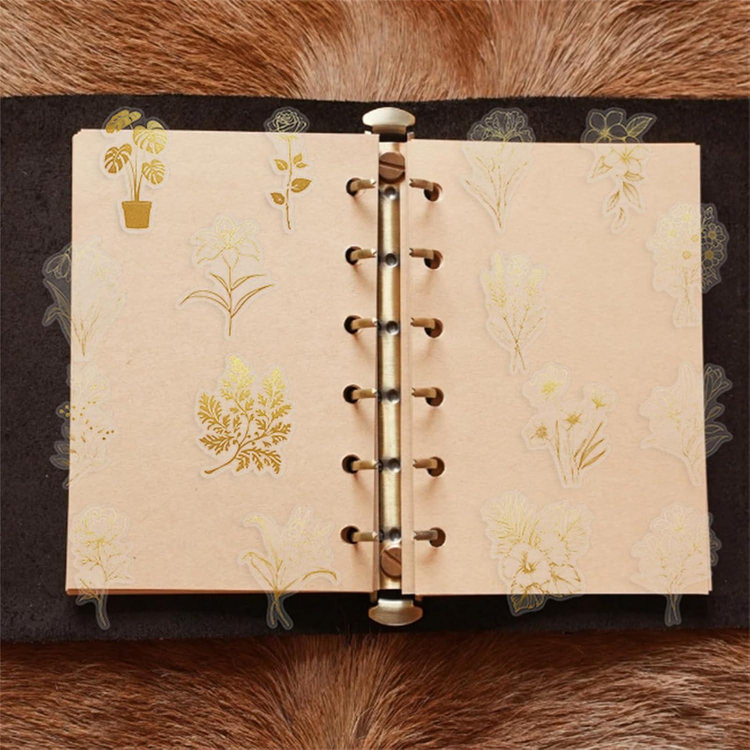 50PCS Golden Plants Stickers for Gold Plant Stickers for Water Bottles Laptop Luggage Cup Phone Case Computer Skateboard Refrigerator Girls Decals for Kids Teens Adults (Colourful-5) image 3