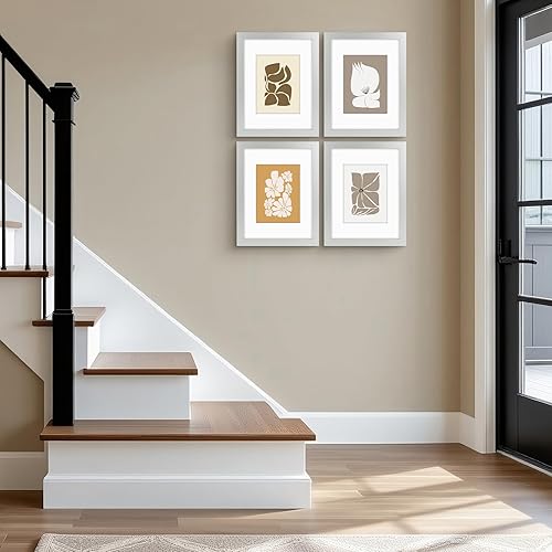 Vista 167 de Frametory, Los marcos de 16 x 20 pulgadas muestran imágenes de 11 x 14 pulgadas con paspartú o fotos de 16 x 20 pulgadas sin paspartú, vidrio Plata