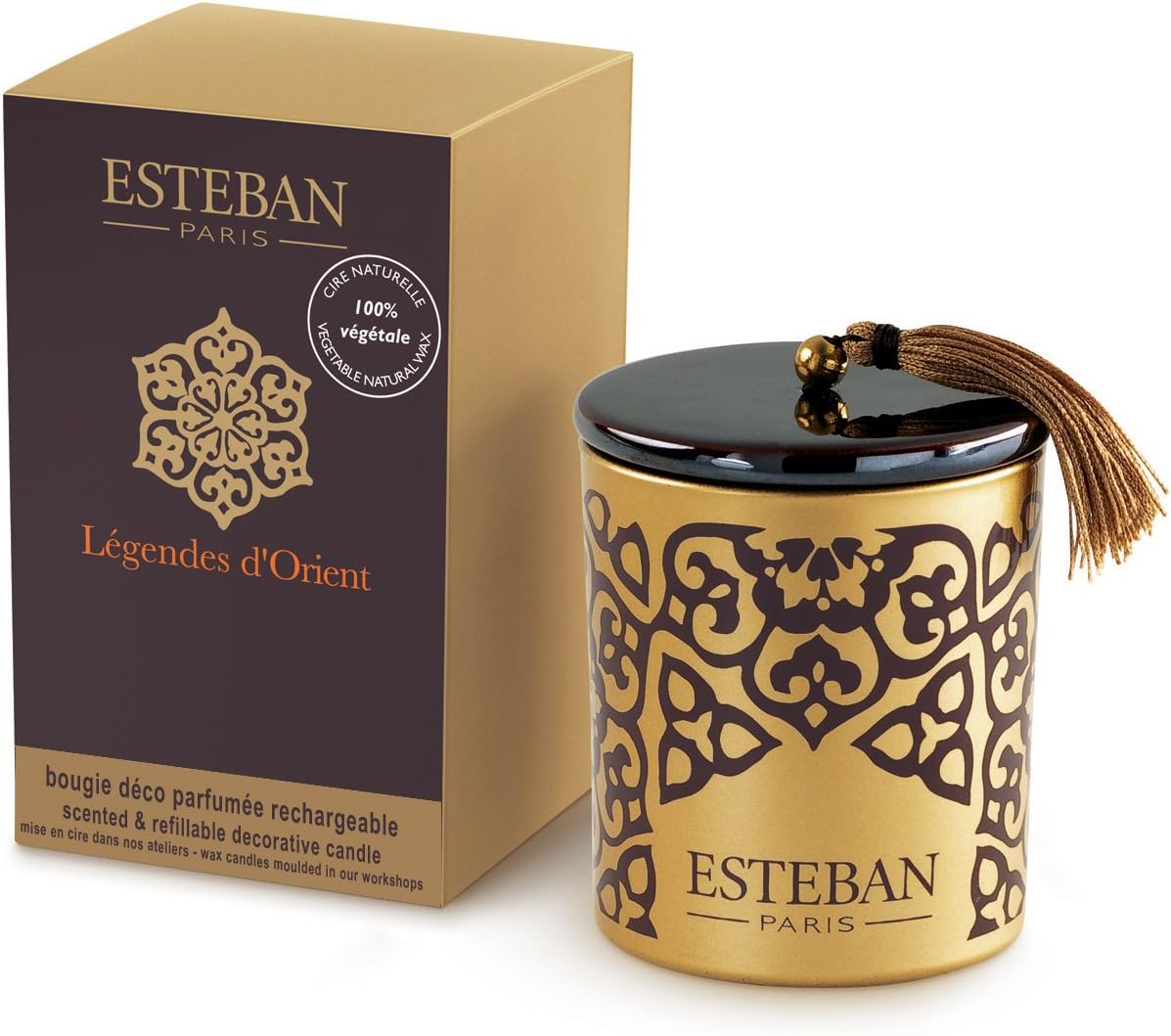 EstebanParis - Legendes D'orient - Refillable Scented Decorative Candle 170g
