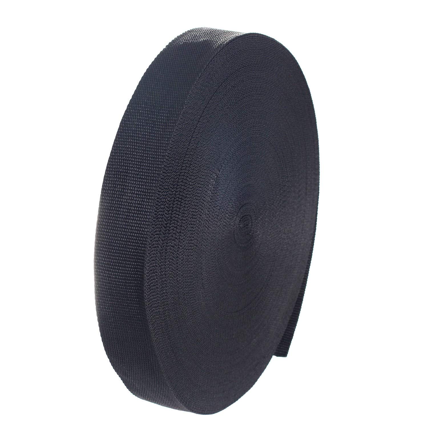 TUKA-i-AKUT TKB5071-black Polypropylene Webbing Strap 50 m x 38 mm Thick 1.4 mm Polypropylene 50 m Length and 38 mm Width Black