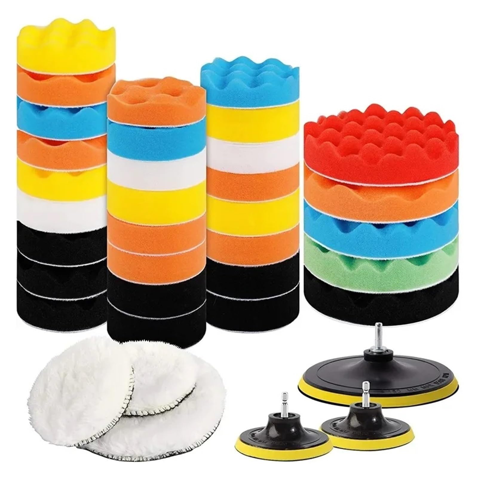 Zestaw 39 gąbek polerskich do samochodów, polerowanie piankowe, woskowanie motocyklowe, usuwanie rys(39pcs)