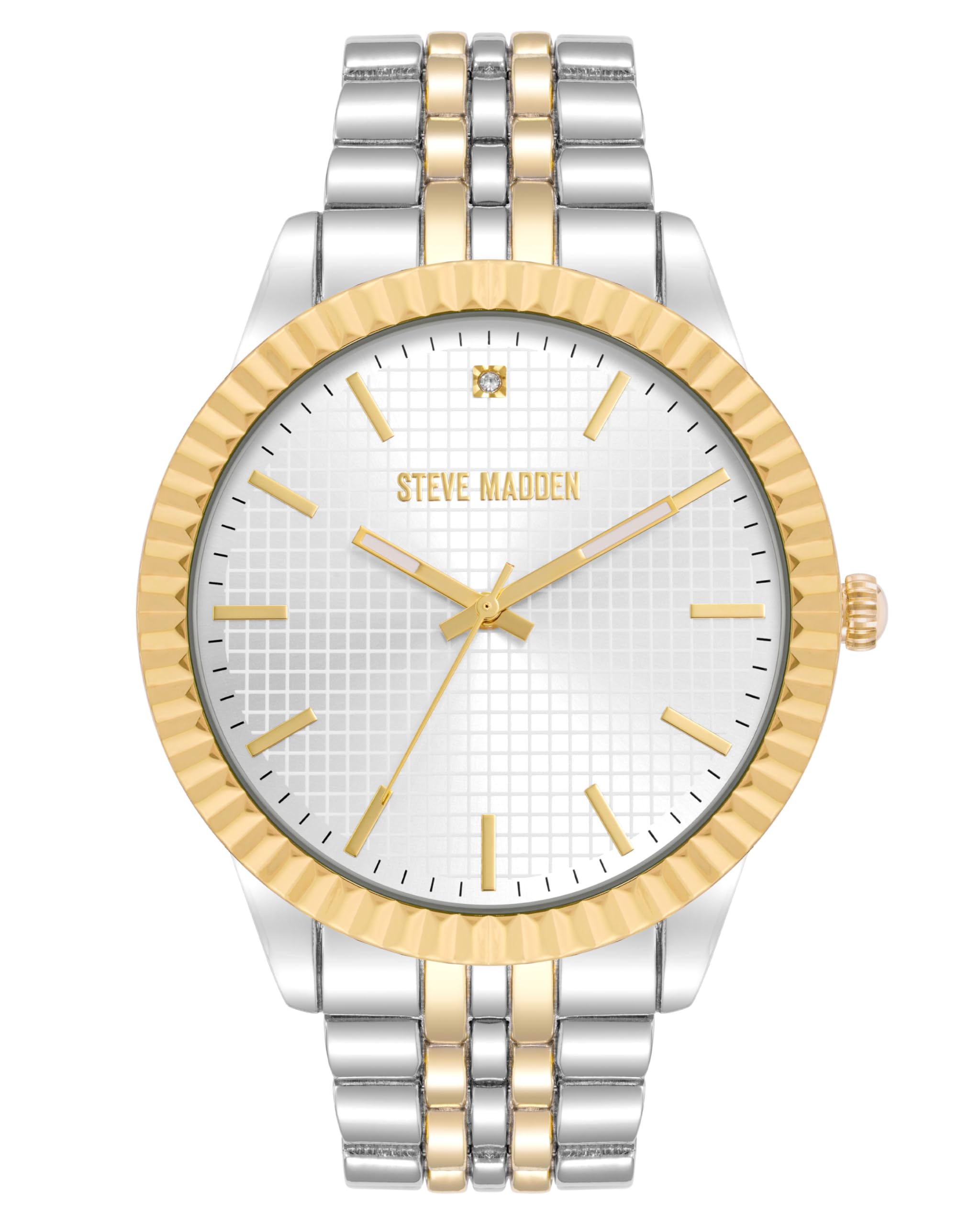 Steve Madden Men's Genuine Diamond Dial Bracelet Watch
