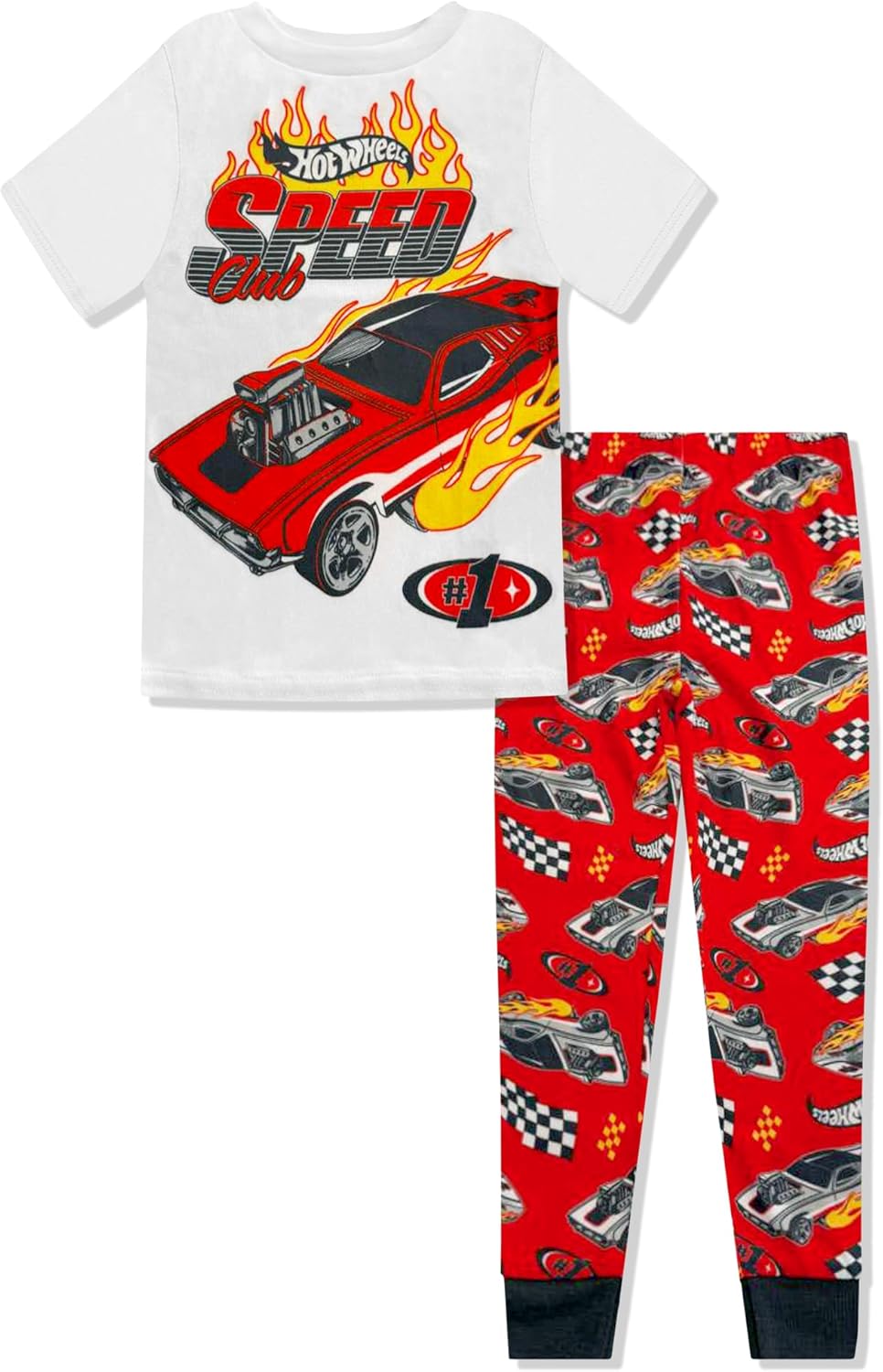 Boys Kids Pajama Set - Mario, Sonic, Hot Wheels Soft 2 Piece Toddler PJs, Snug Fit Short Sleeve & Shorts - Official License