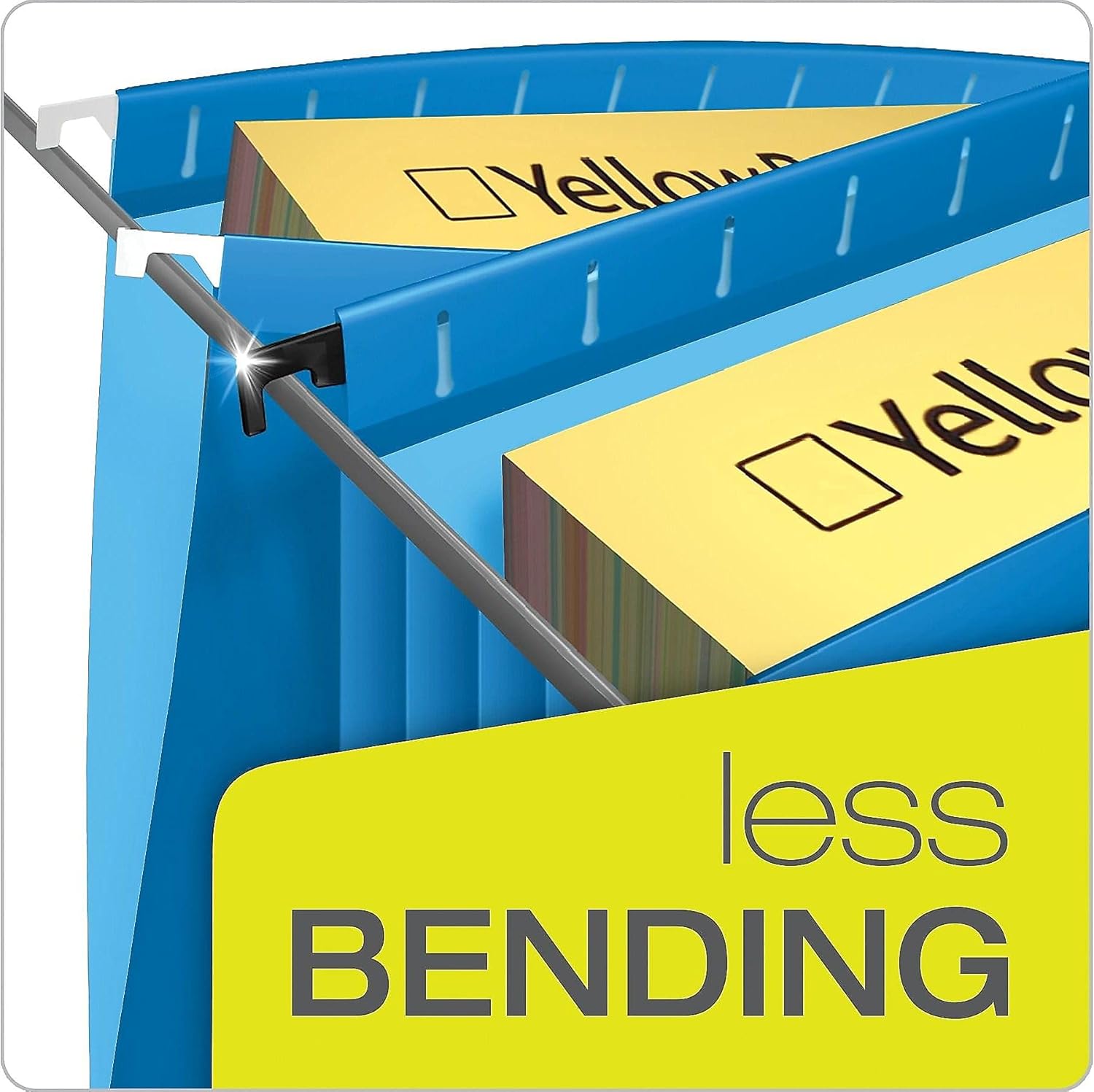 Pendaflex SureHook Hanging Pocket File, Letter Size, 1/5-Cut Tabs, Assorted Colors, 4/Pack