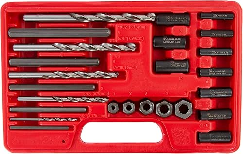 Miniatura 3 de OEMTOOLS 24376 Juego de extractor de tornillos y guía de 25 piezas, juego de extractores de tornillos, herramienta de extracción de espárragos,