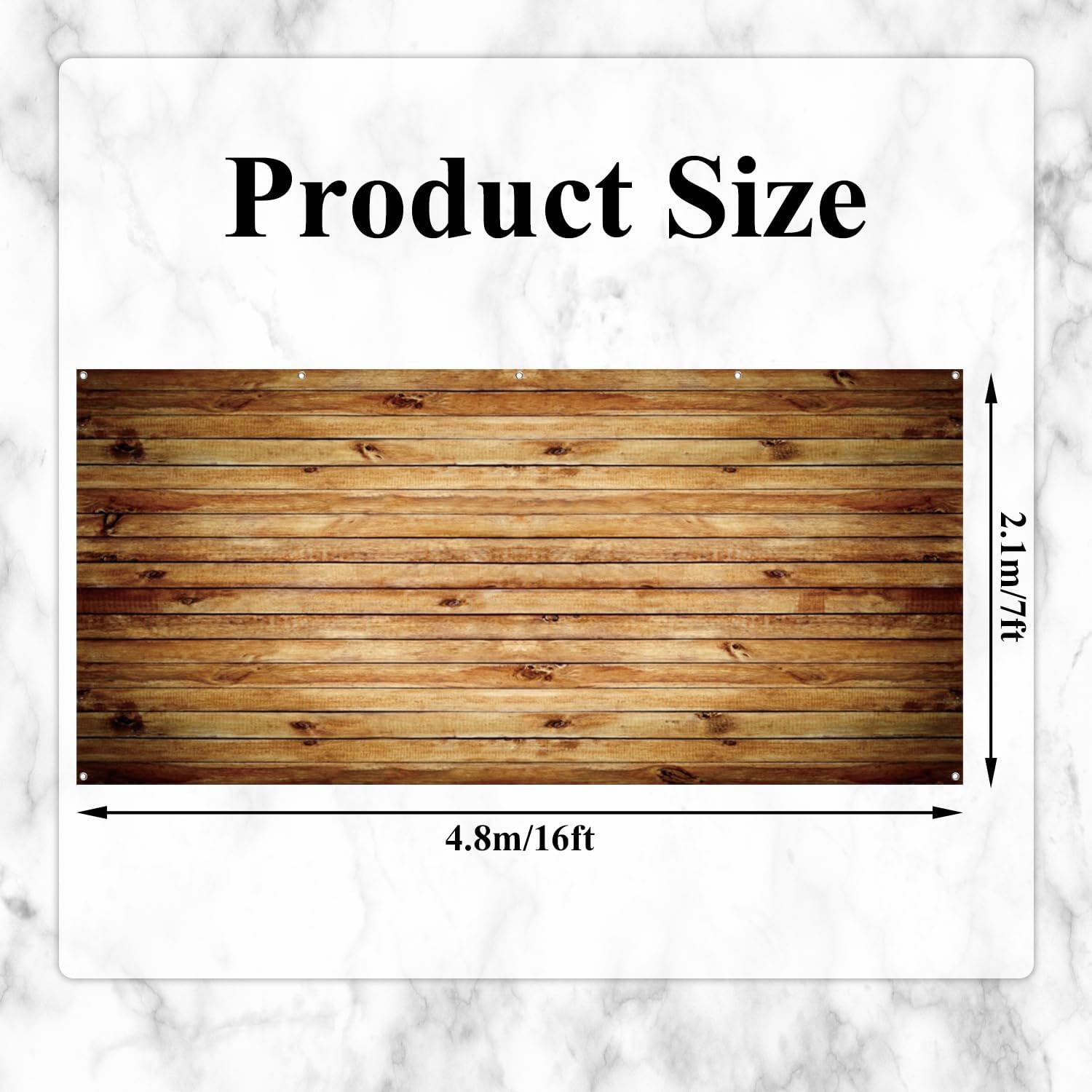 Wood Garage Door Cover Decorations Banner Brown Wooden Rustic Wall Outdoor Party 2 Car Backdrop Wood Country Floor Mural Background Studio Props Polyester 7x16ft
