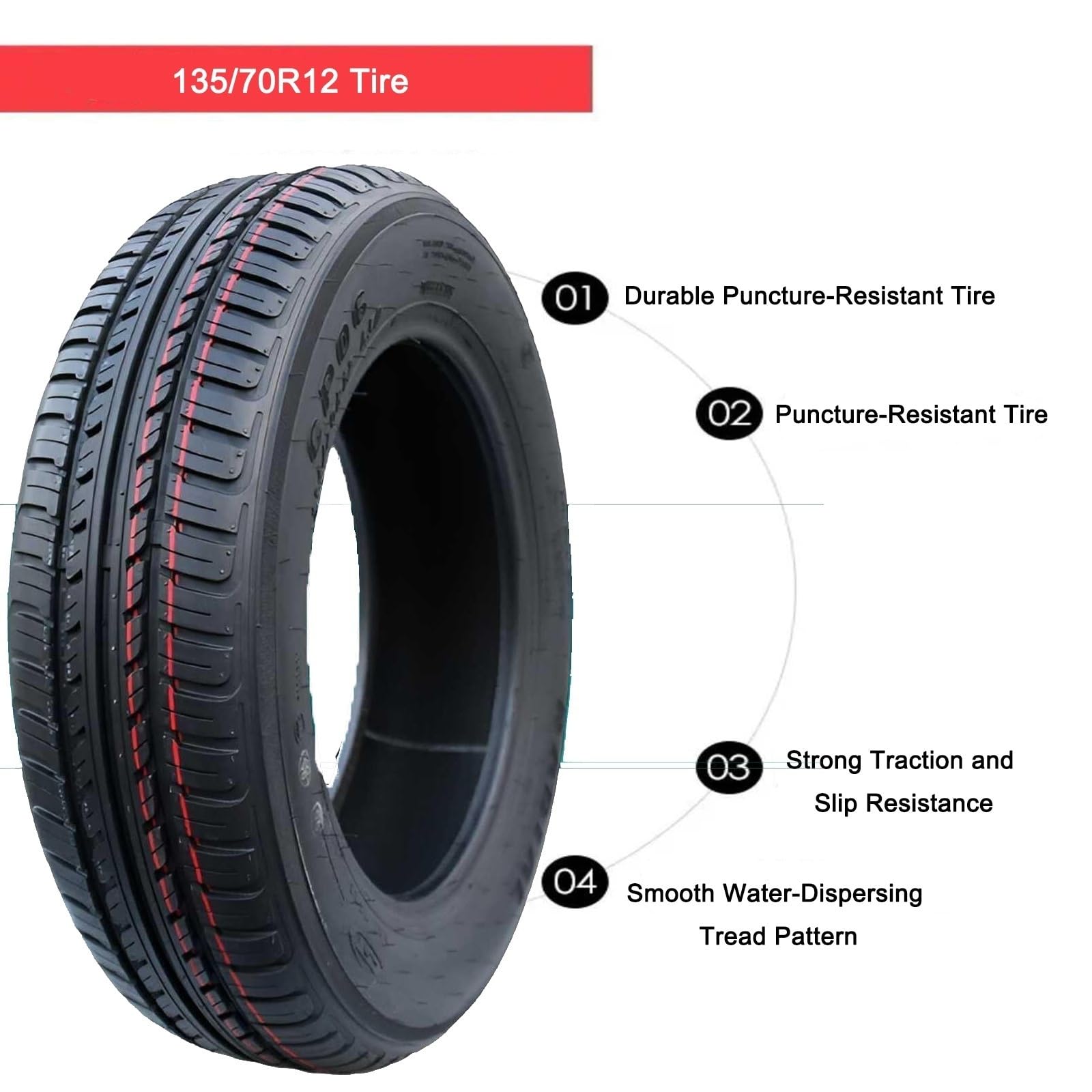 135/70R-12 Opona Zimowa z Wzorem Śniegowym Bez Śrub 135/70R/12 65Q i 135 70R 12 Wysoka Lamela – 250 kPa 290 kg