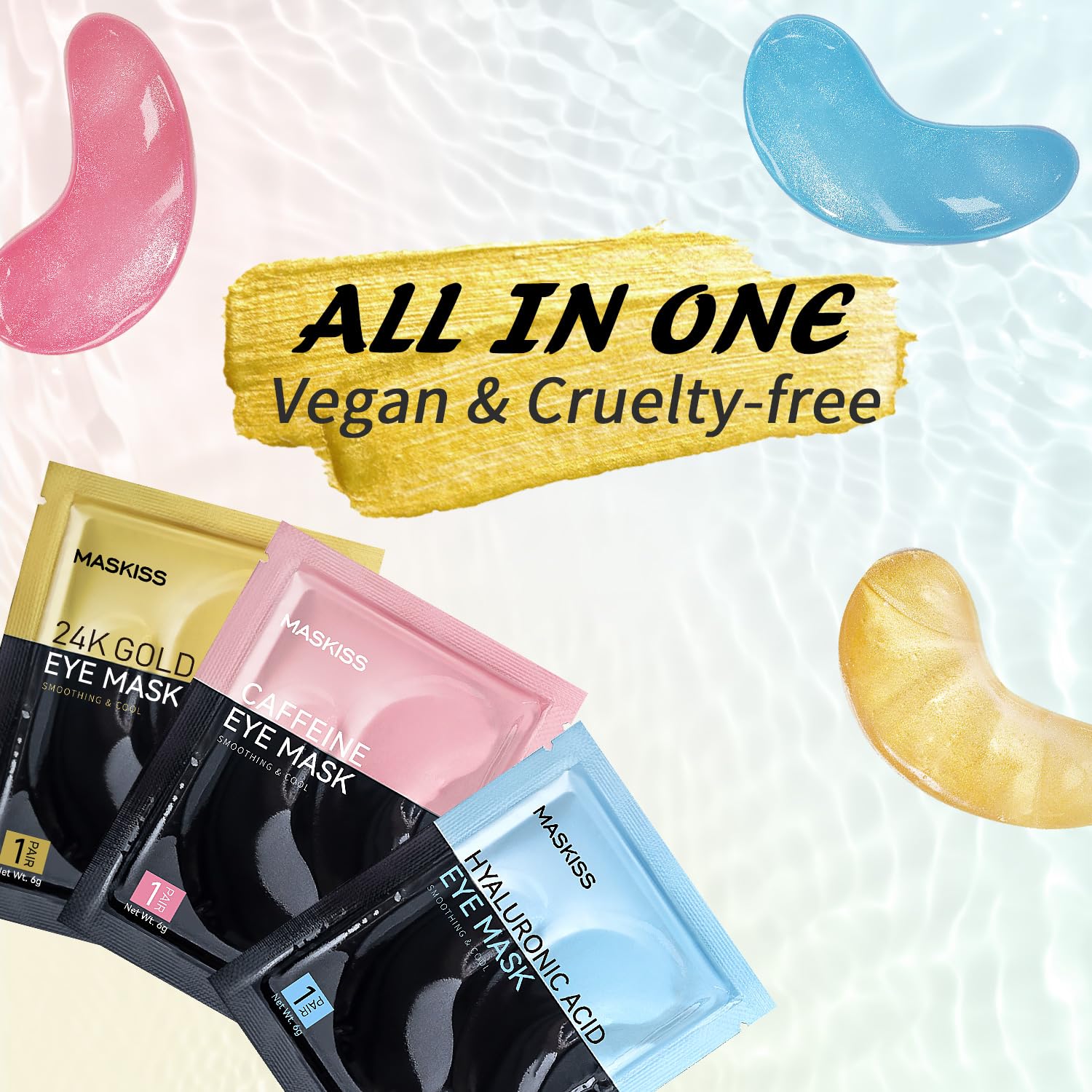 Under Eye Patches (24 Pairs), Valentine's Day Gifts for Her, 3 Colors Eye Masks Gift Set for Dark Circles Puffy Eyes, Undereye Bags and Wrinkles, Vegan Skin Care Gifts for Teen Girls - Image 5