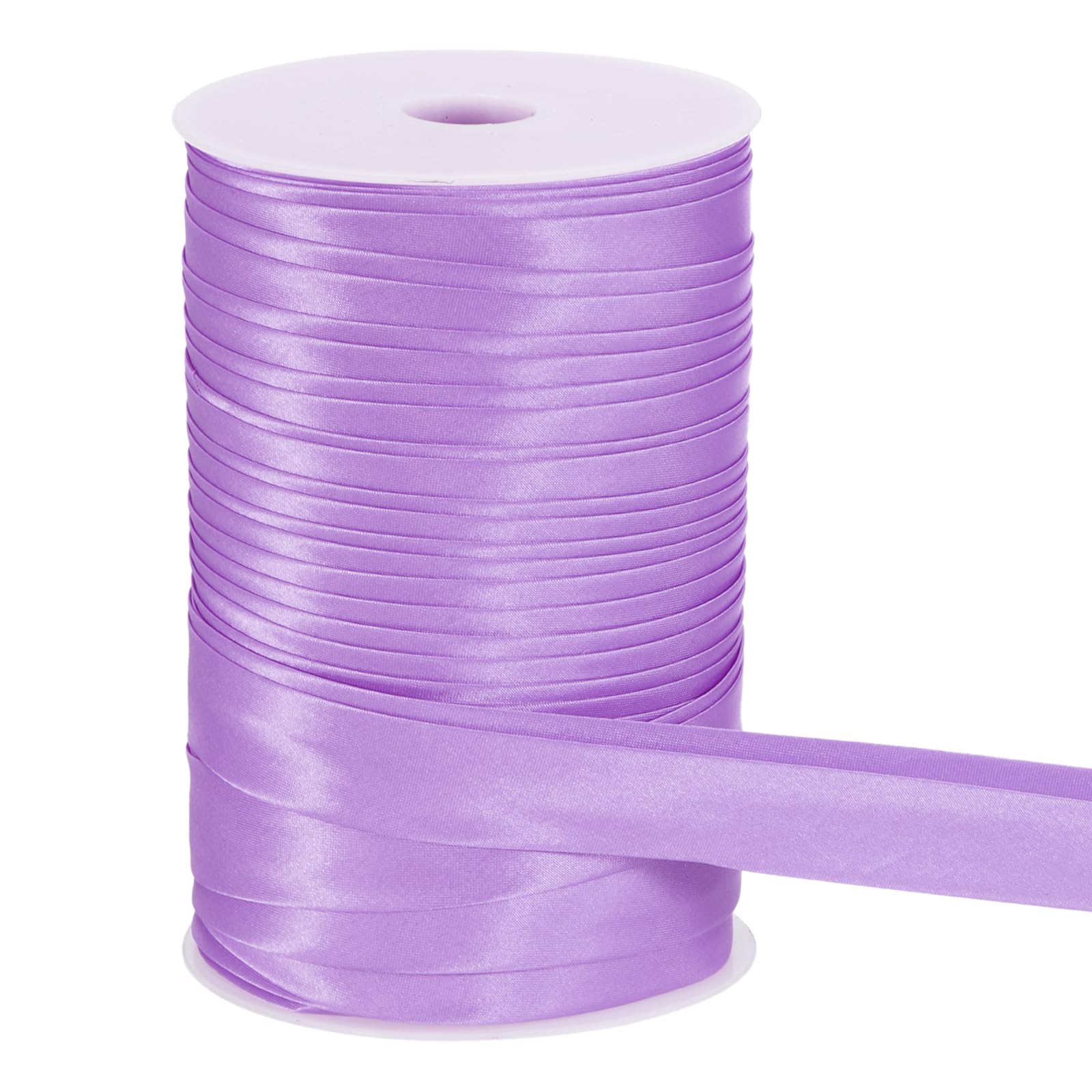 Ruban de biais en satin violet clair double pli 2,5 cm x 49,7 m pour couture et loisirs créatifs