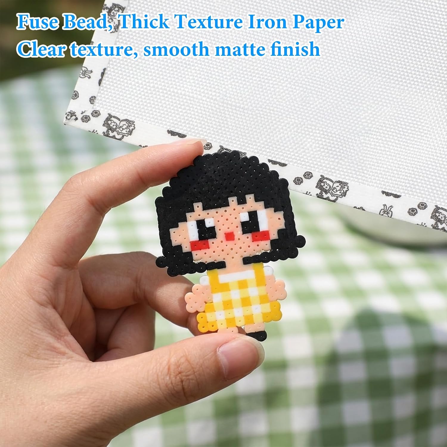 Amabro 6Pcs Thick Texture Fuse Bead Iron Paper, Bead Ironing Paper Cloth image 5