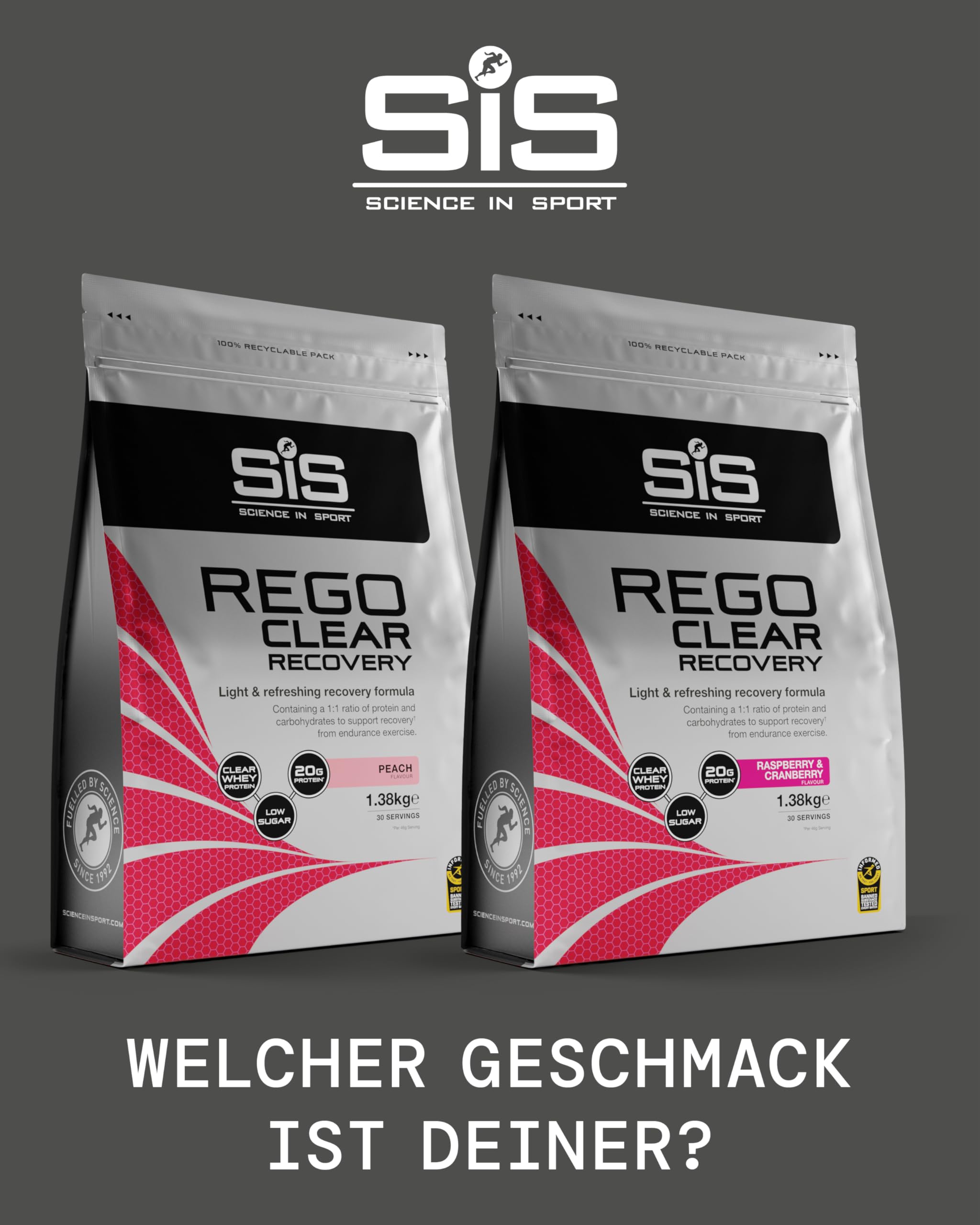 SIS Powder Rego Clear RASP & Cranberry, 1,38 kg