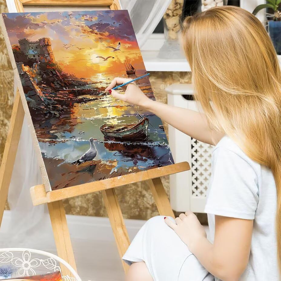 Kits creatif paint by numbers cadeau de loisirs créatifs architecture - 7