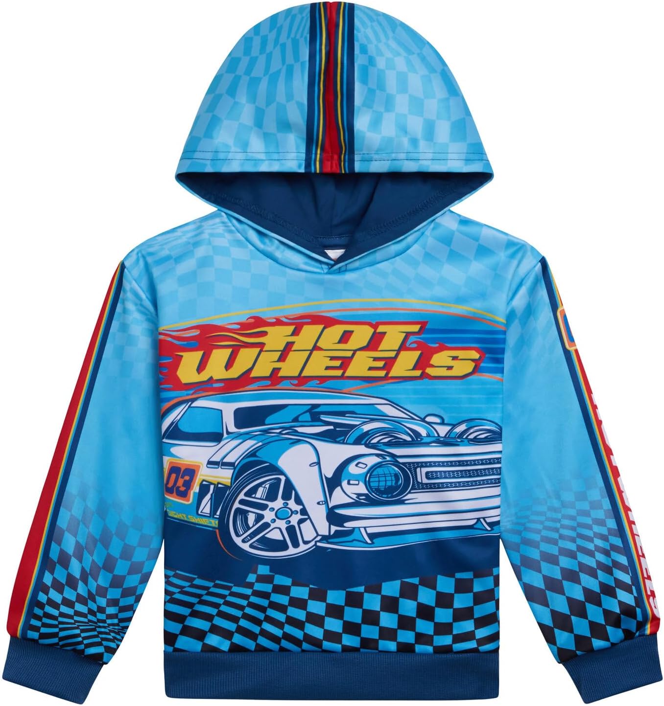 Hot Wheels Fleece Pullover Hoodie and Jogger Pants Outfit Set Toddler to Big Kid Sizes (2T - 14-16) - Image 2