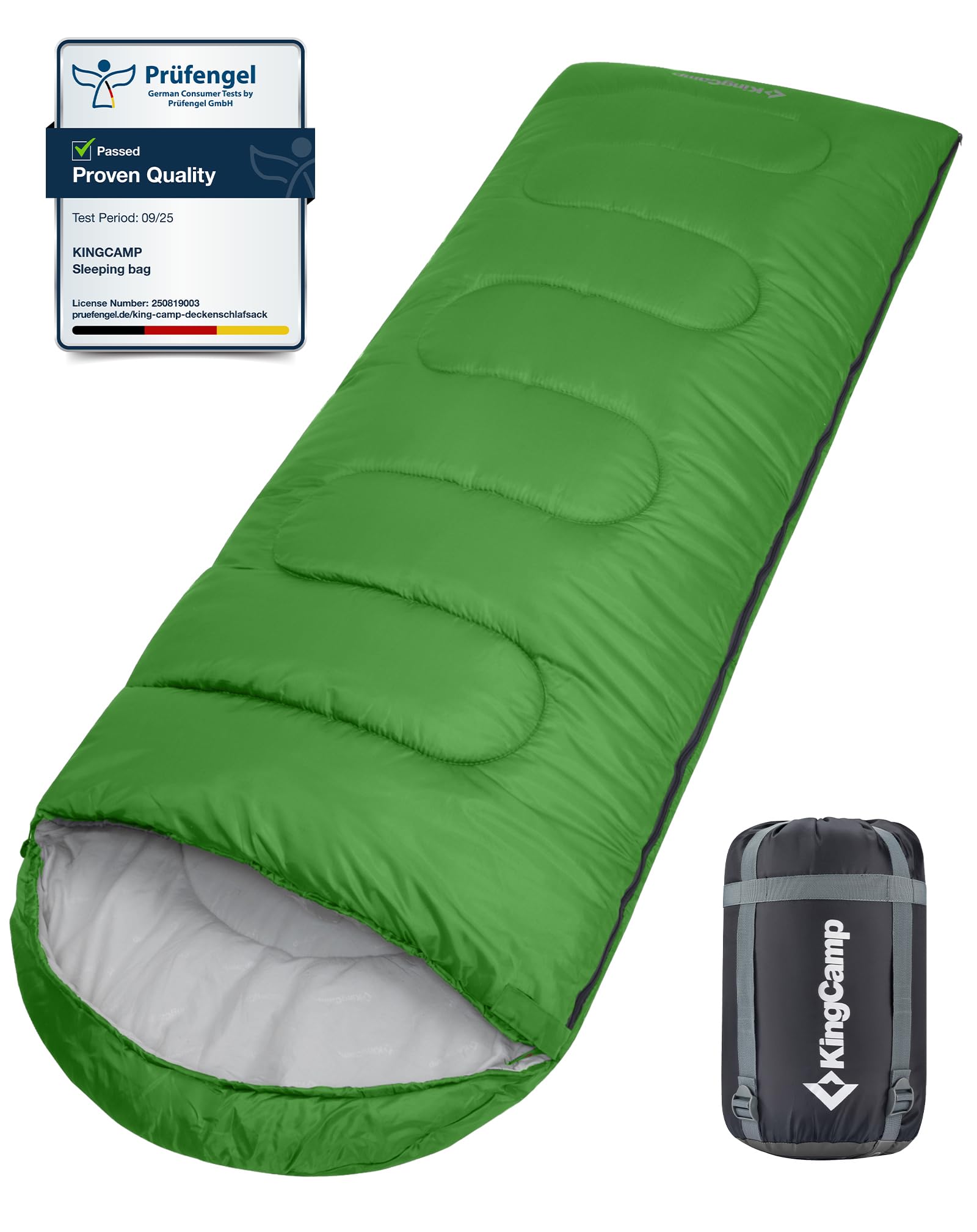 KingCamp Saco de Dormir Oasis 3-4 Estaciones Impermeable y Ligero para Camping (Niños y Adultos) - Conectable Izquierda/Derecha para Saco Doble, Ideal para Viajes y Actividades al Aire Libre — view 24