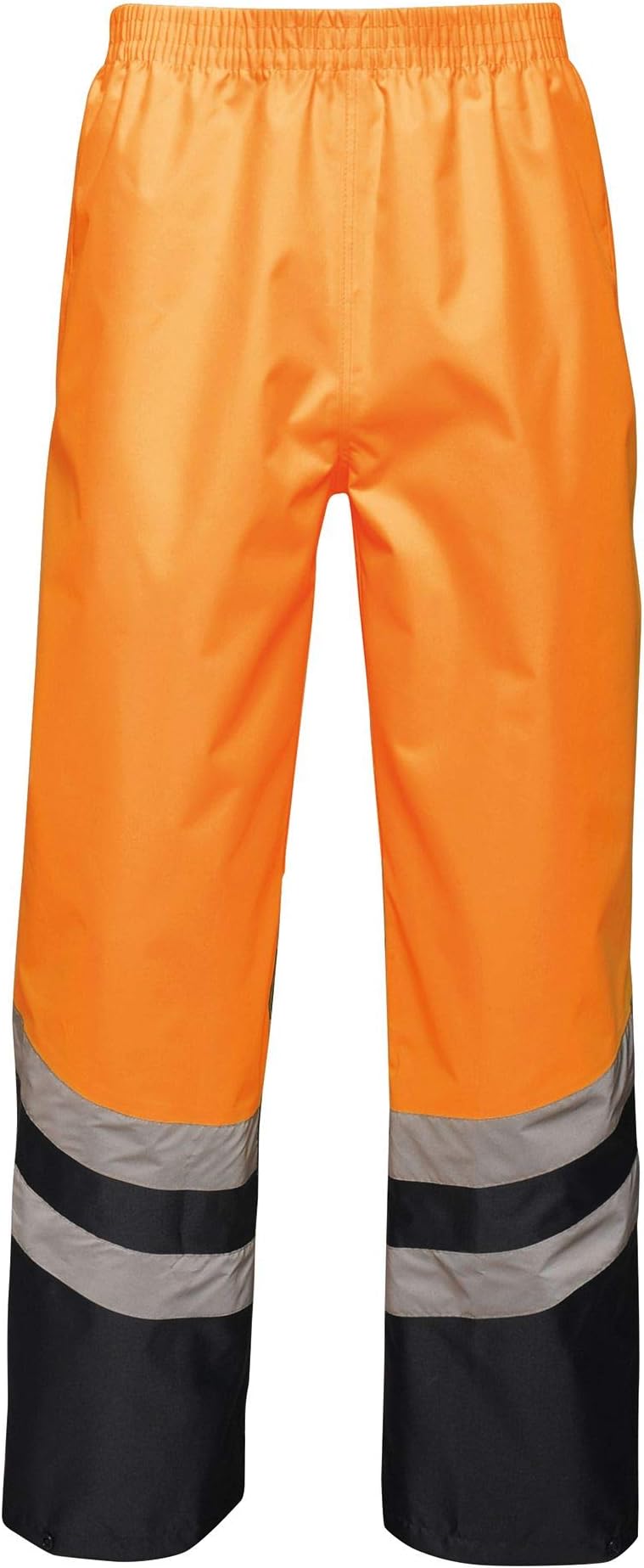 RegattaRegatta TRW505 5LV50 Professional Hi-Vis Waterproof and Breathable Over trousers, Orange/Navy, S