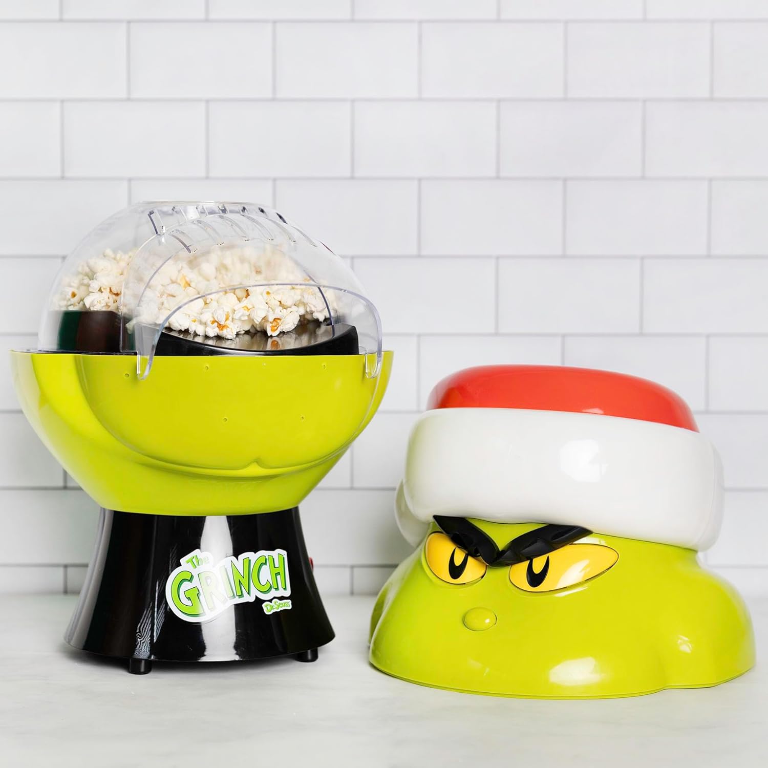Uncanny Brands Dr. Seuss The Grinch Popcorn Maker- Dr. Seuss Kitchen Appliance